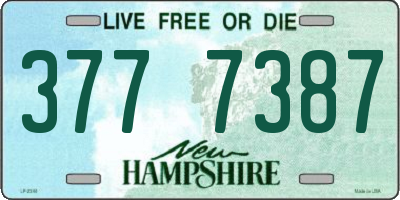 NH license plate 3777387