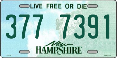 NH license plate 3777391