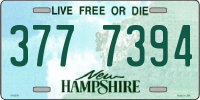 NH license plate 3777394