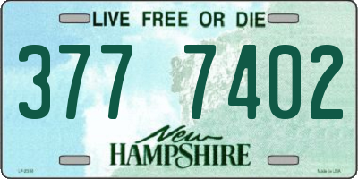 NH license plate 3777402