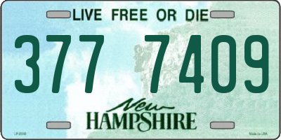NH license plate 3777409