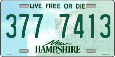 NH license plate 3777413