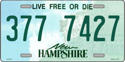 NH license plate 3777427
