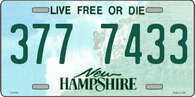 NH license plate 3777433