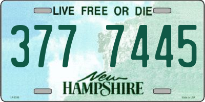 NH license plate 3777445
