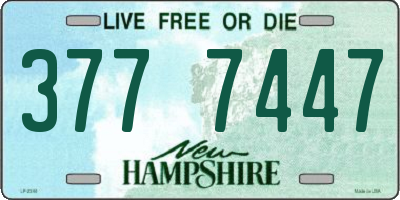 NH license plate 3777447