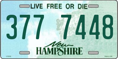 NH license plate 3777448