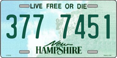 NH license plate 3777451