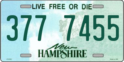 NH license plate 3777455