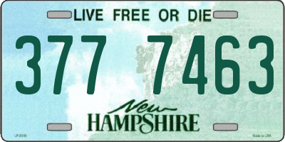 NH license plate 3777463