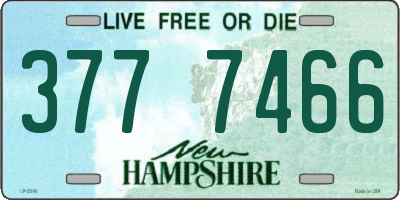NH license plate 3777466