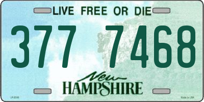 NH license plate 3777468