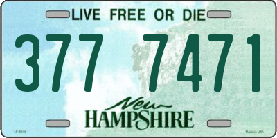 NH license plate 3777471