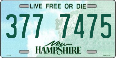 NH license plate 3777475