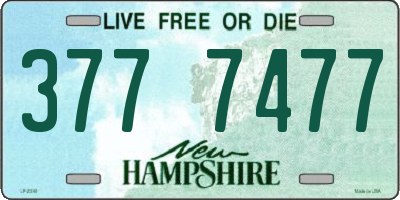 NH license plate 3777477