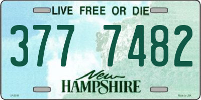 NH license plate 3777482
