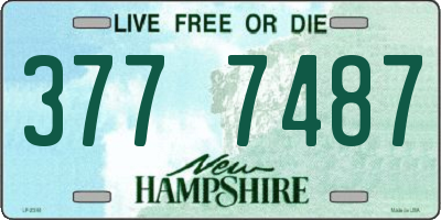 NH license plate 3777487