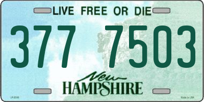 NH license plate 3777503