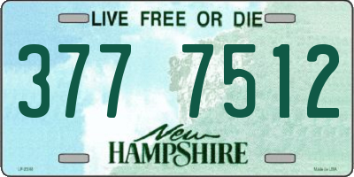 NH license plate 3777512