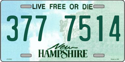 NH license plate 3777514