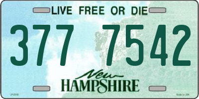 NH license plate 3777542