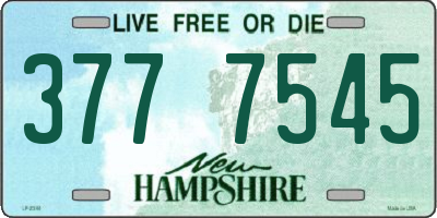 NH license plate 3777545