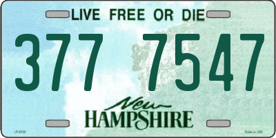 NH license plate 3777547