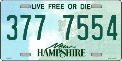 NH license plate 3777554