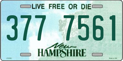 NH license plate 3777561