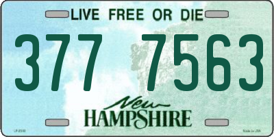 NH license plate 3777563