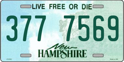 NH license plate 3777569