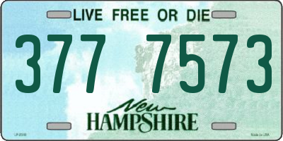 NH license plate 3777573