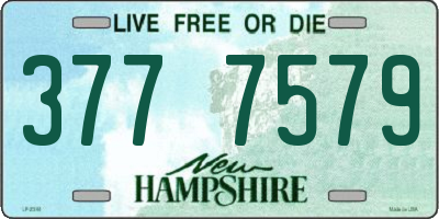 NH license plate 3777579