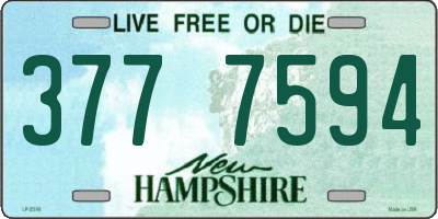 NH license plate 3777594