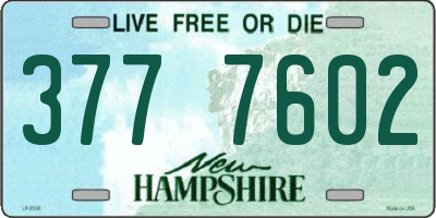 NH license plate 3777602