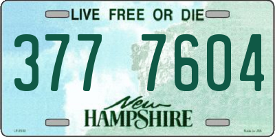 NH license plate 3777604