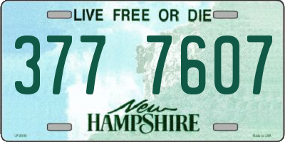 NH license plate 3777607