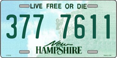 NH license plate 3777611