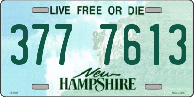 NH license plate 3777613