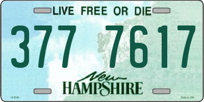 NH license plate 3777617
