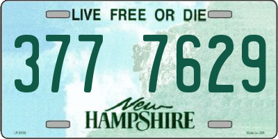NH license plate 3777629