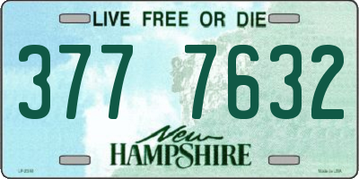 NH license plate 3777632