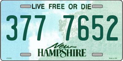 NH license plate 3777652