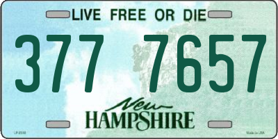 NH license plate 3777657