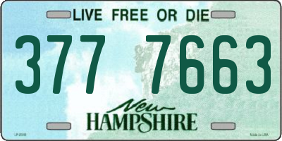 NH license plate 3777663