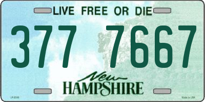 NH license plate 3777667