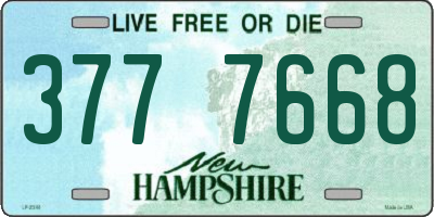 NH license plate 3777668