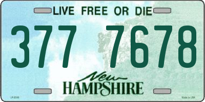 NH license plate 3777678