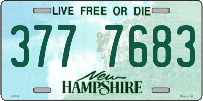 NH license plate 3777683
