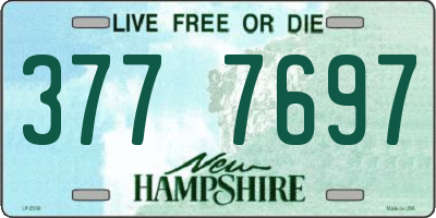 NH license plate 3777697